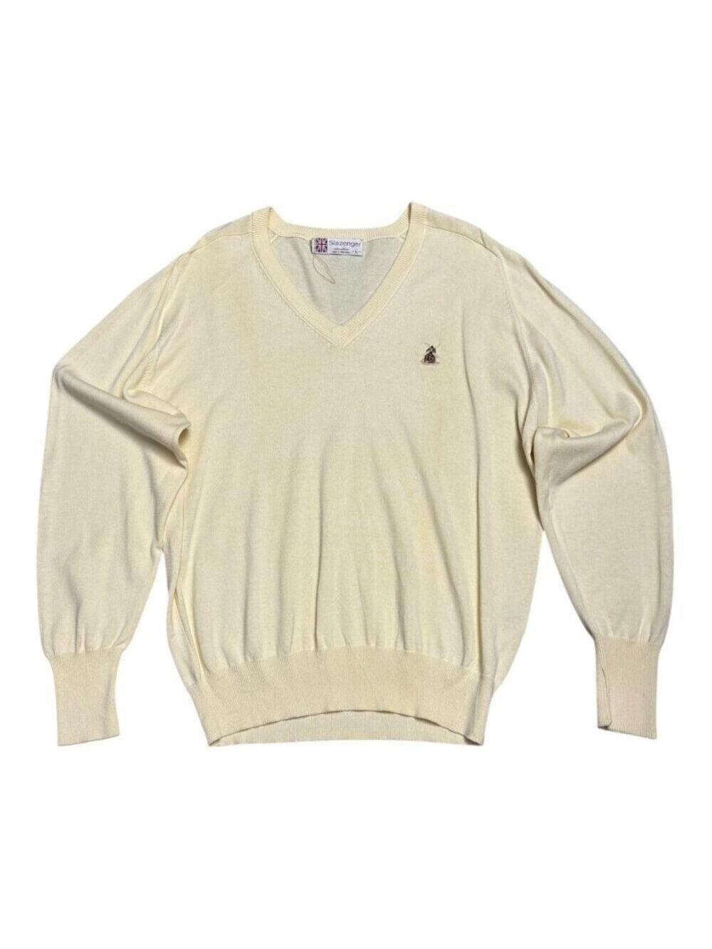 SLAZENGER Vintage 90s Deadstock Business Casual Knit Preppy Sweater Mens Large